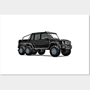 G63 6X6 Truck Cartoon Posters and Art